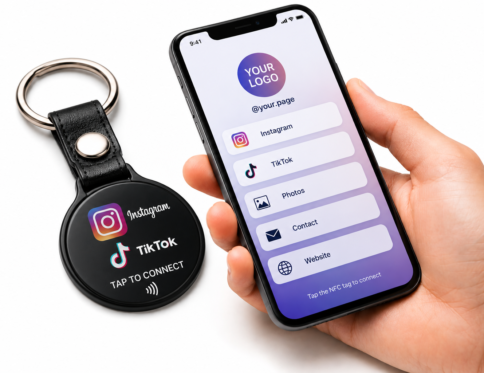 NFC Social Media Keychain